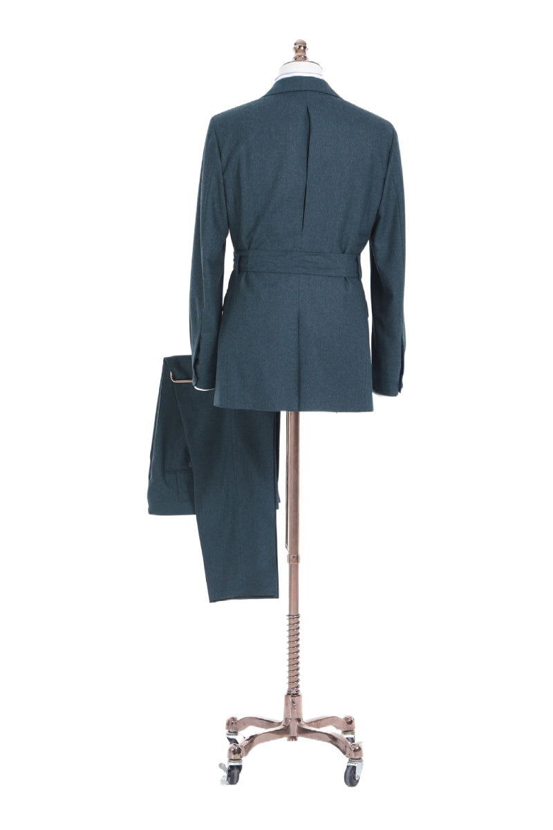 The Teal Safari Suit — Belted
