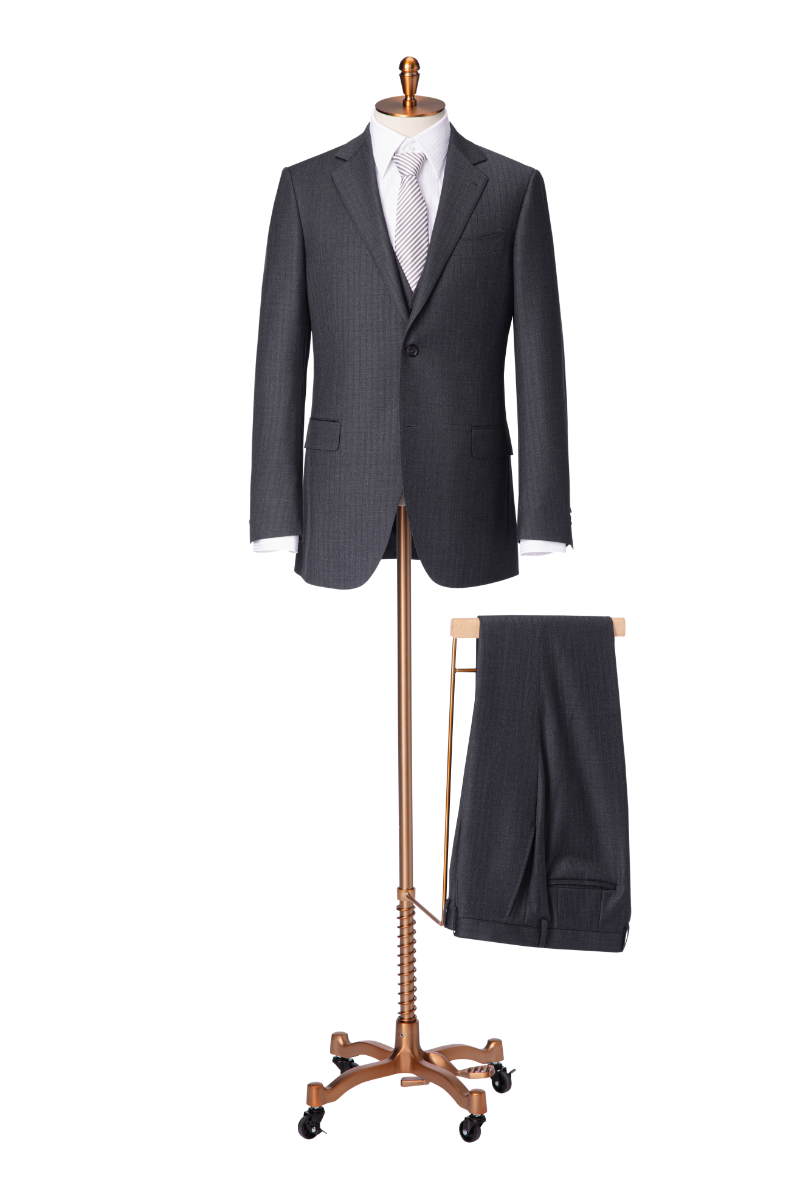 The Charcoal Wool Three-Piece Executive Suit