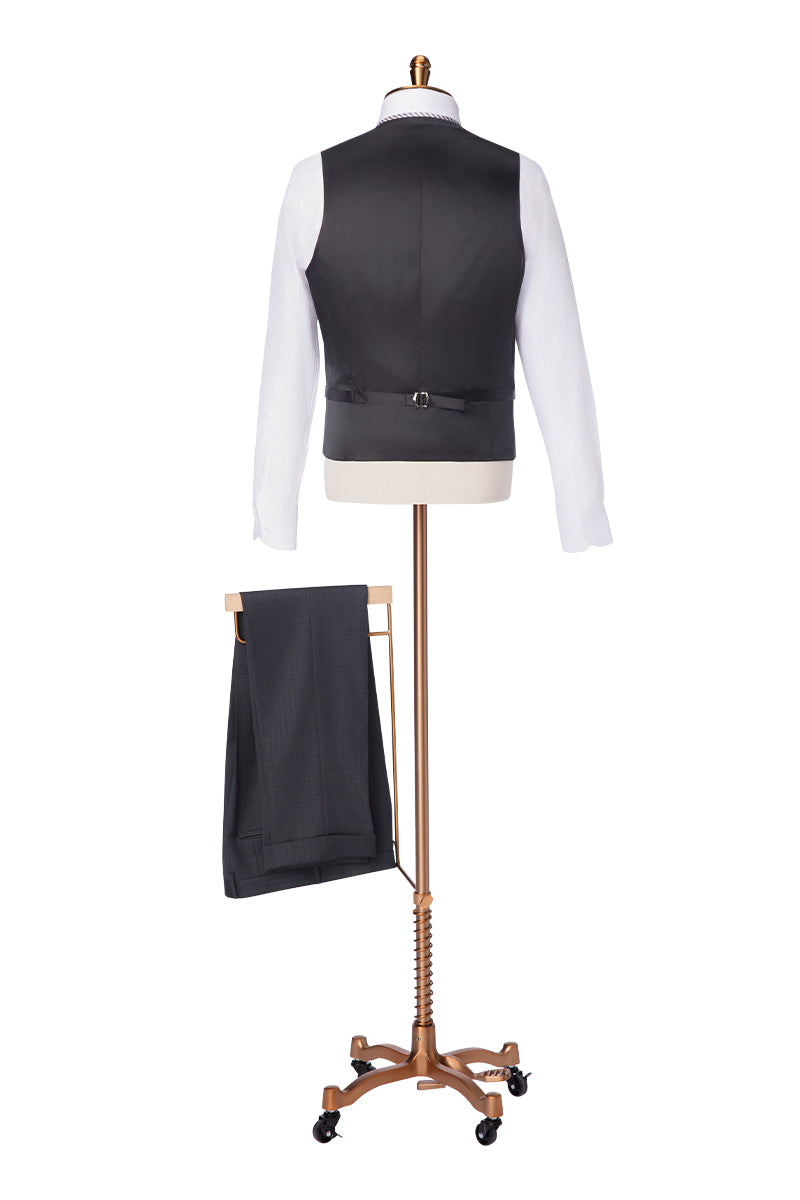 The Charcoal Wool Three-Piece Executive Suit