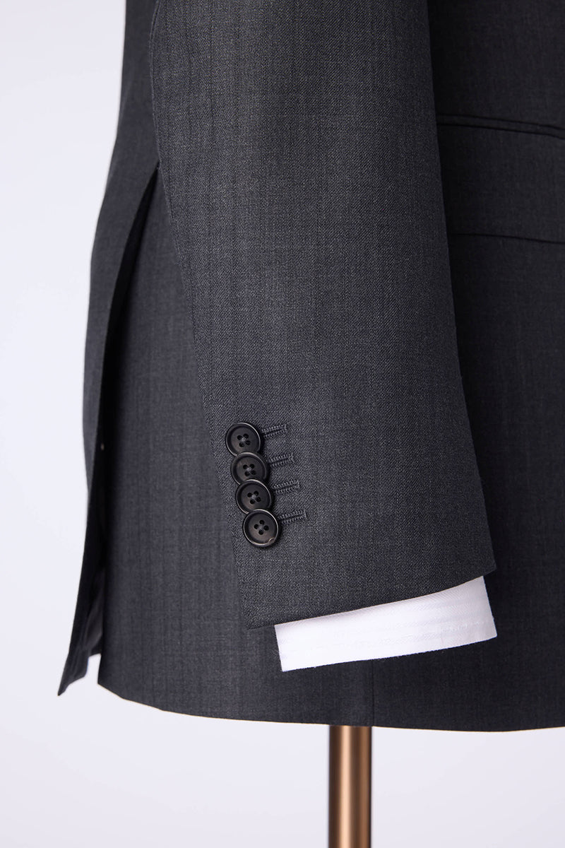 The Charcoal Wool Three-Piece Executive Suit