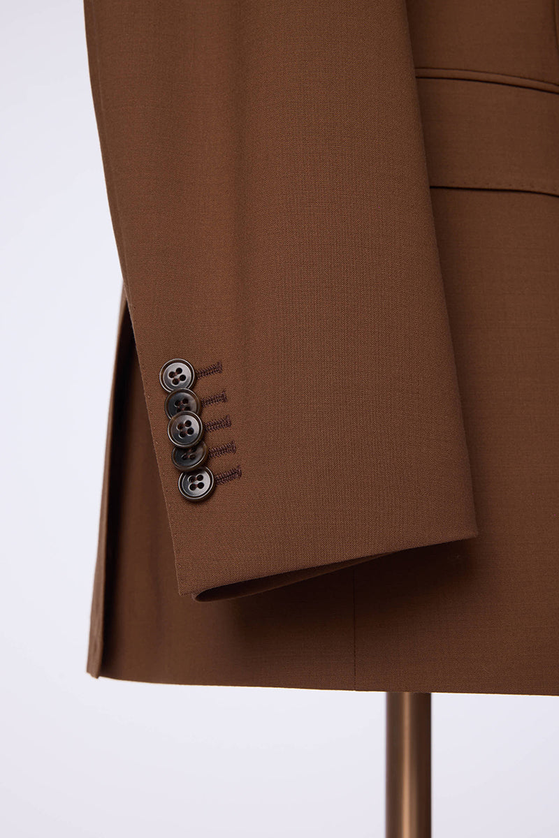 The Caramel Minimalist Wrap Suit