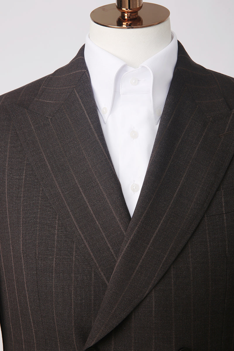 The Brown Winter Pinstripe DB Suit