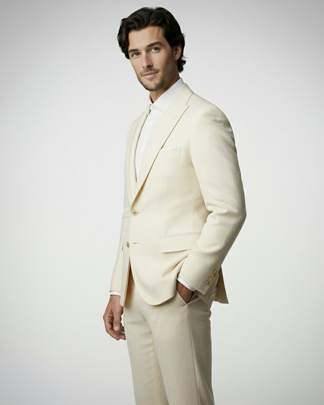 The Ivory Double Lapel Blazer