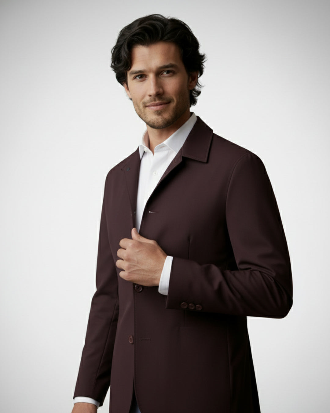 The Burgundy Atlas Jacket