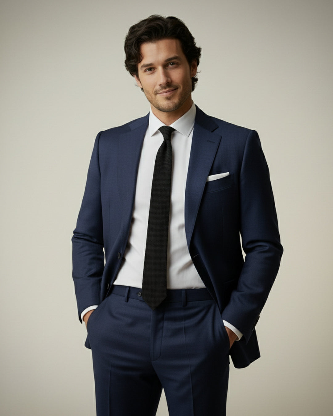 The Navy Birdseye Suit