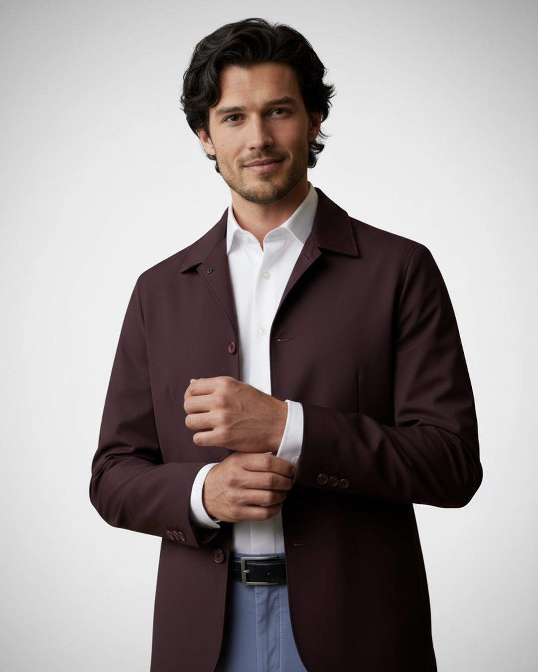 The Burgundy Atlas Jacket