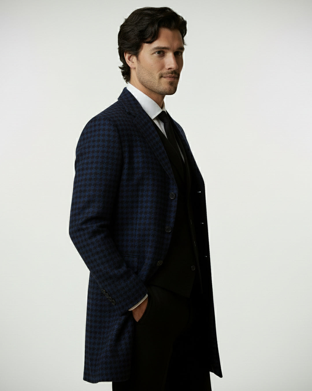 The Navy Chesterfield Overcoat