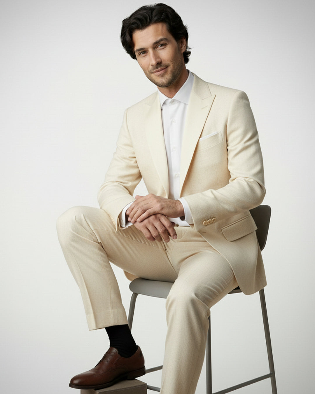 The Ivory Double Lapel Blazer