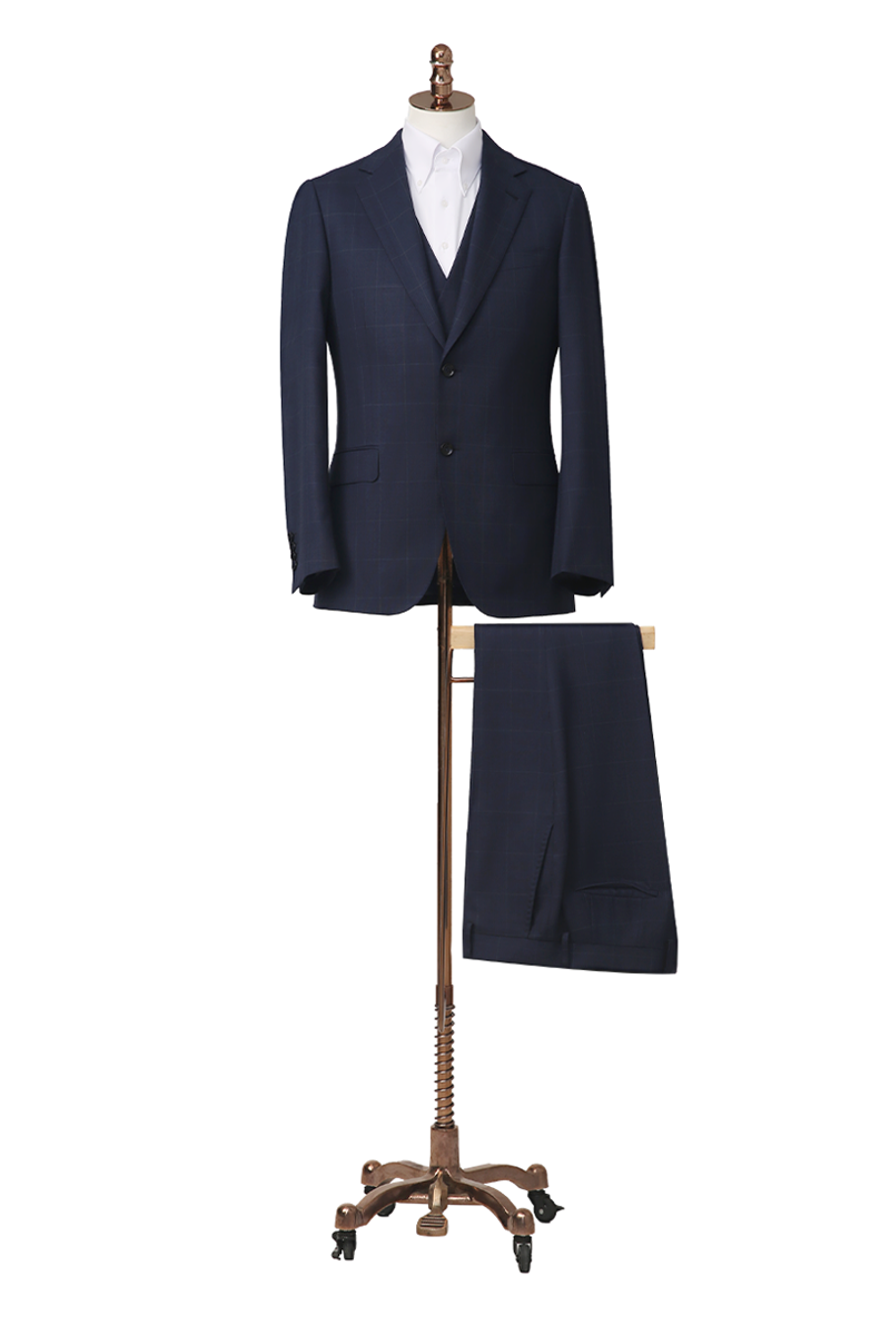 The Navy Windowpane Business Suit