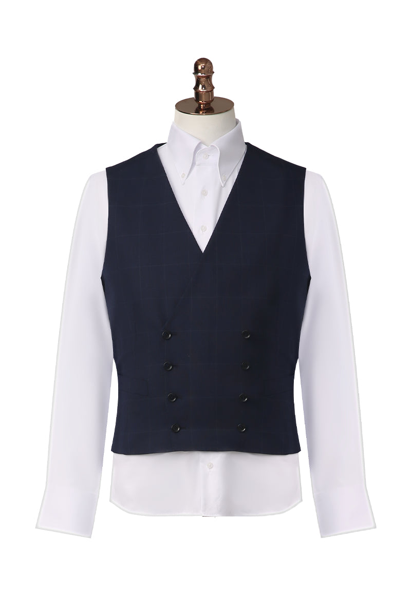 The Navy Windowpane Business Suit