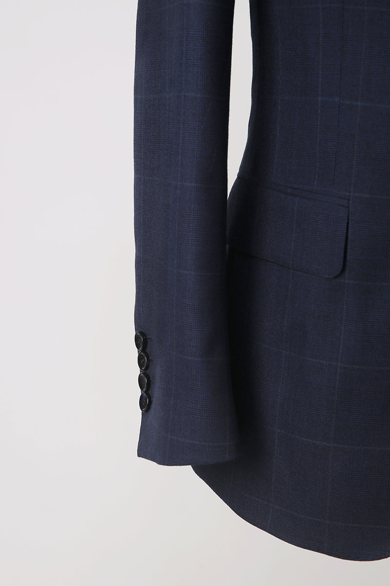 The Navy Windowpane Business Suit