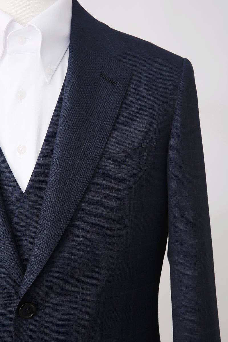 The Navy Windowpane Business Suit