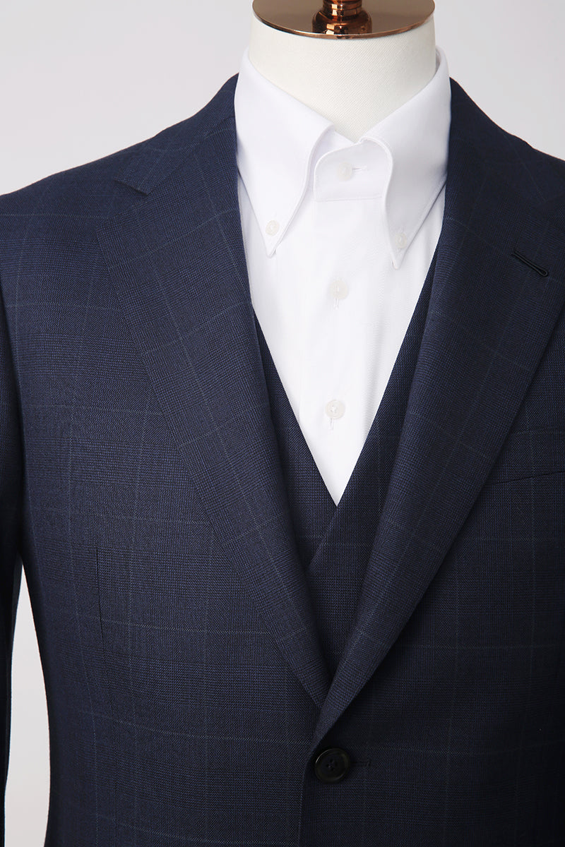 The Navy Windowpane Business Suit