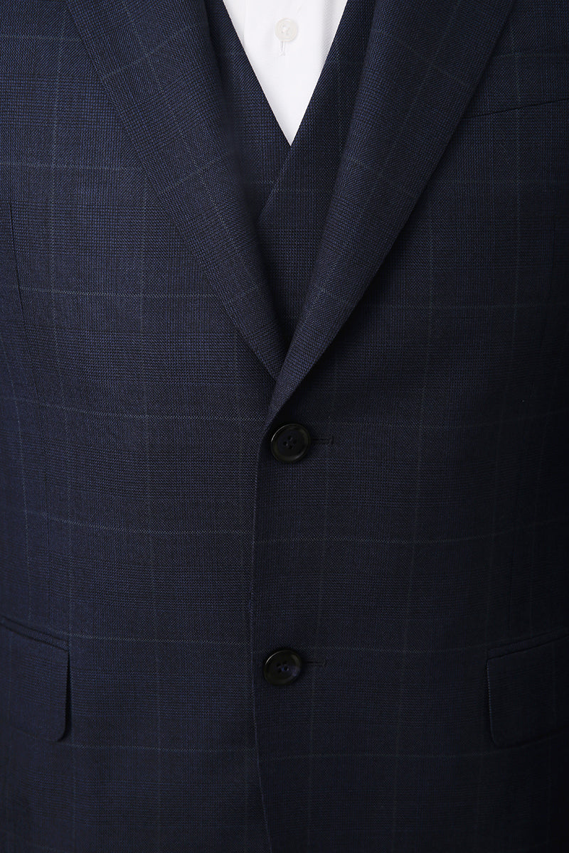 The Navy Windowpane Business Suit