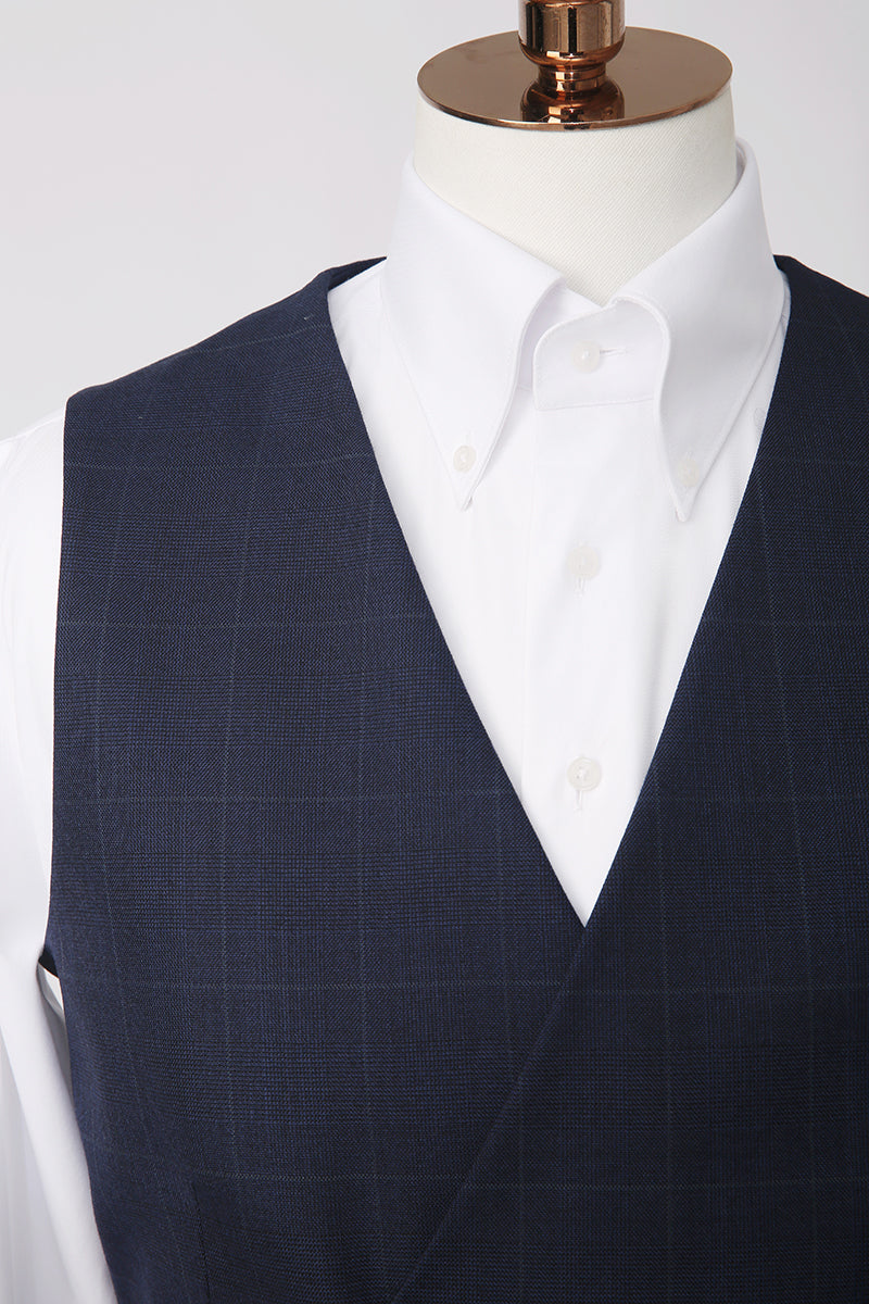 The Navy Windowpane Business Suit