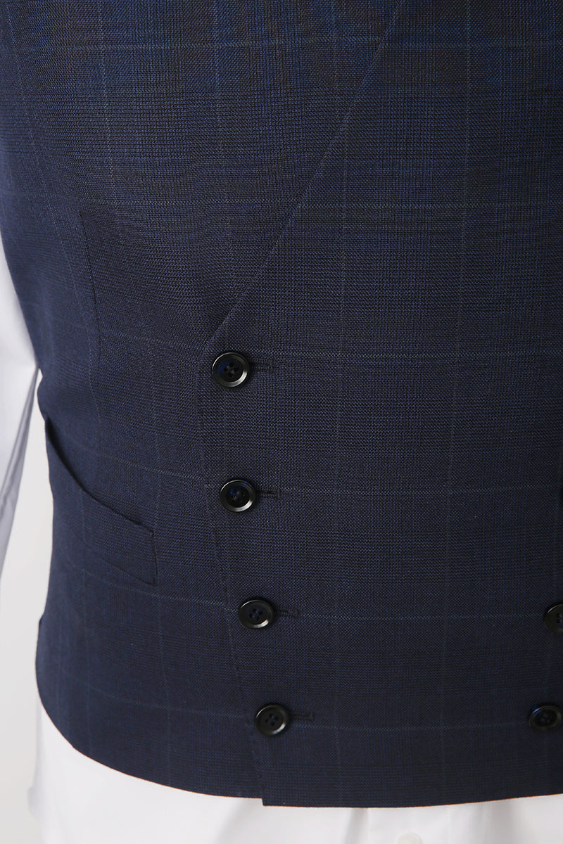 The Navy Windowpane Business Suit