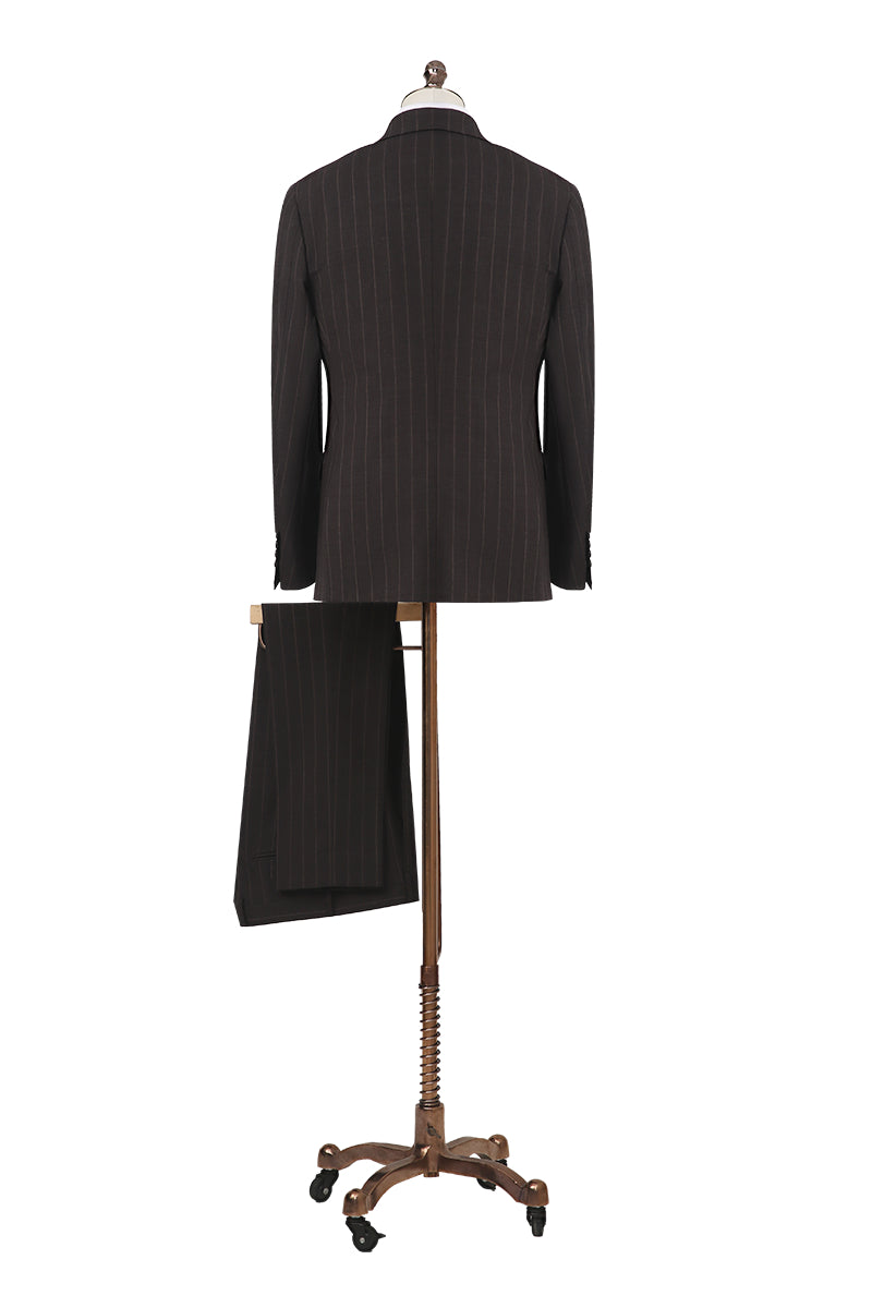 The Brown Winter Pinstripe DB Suit