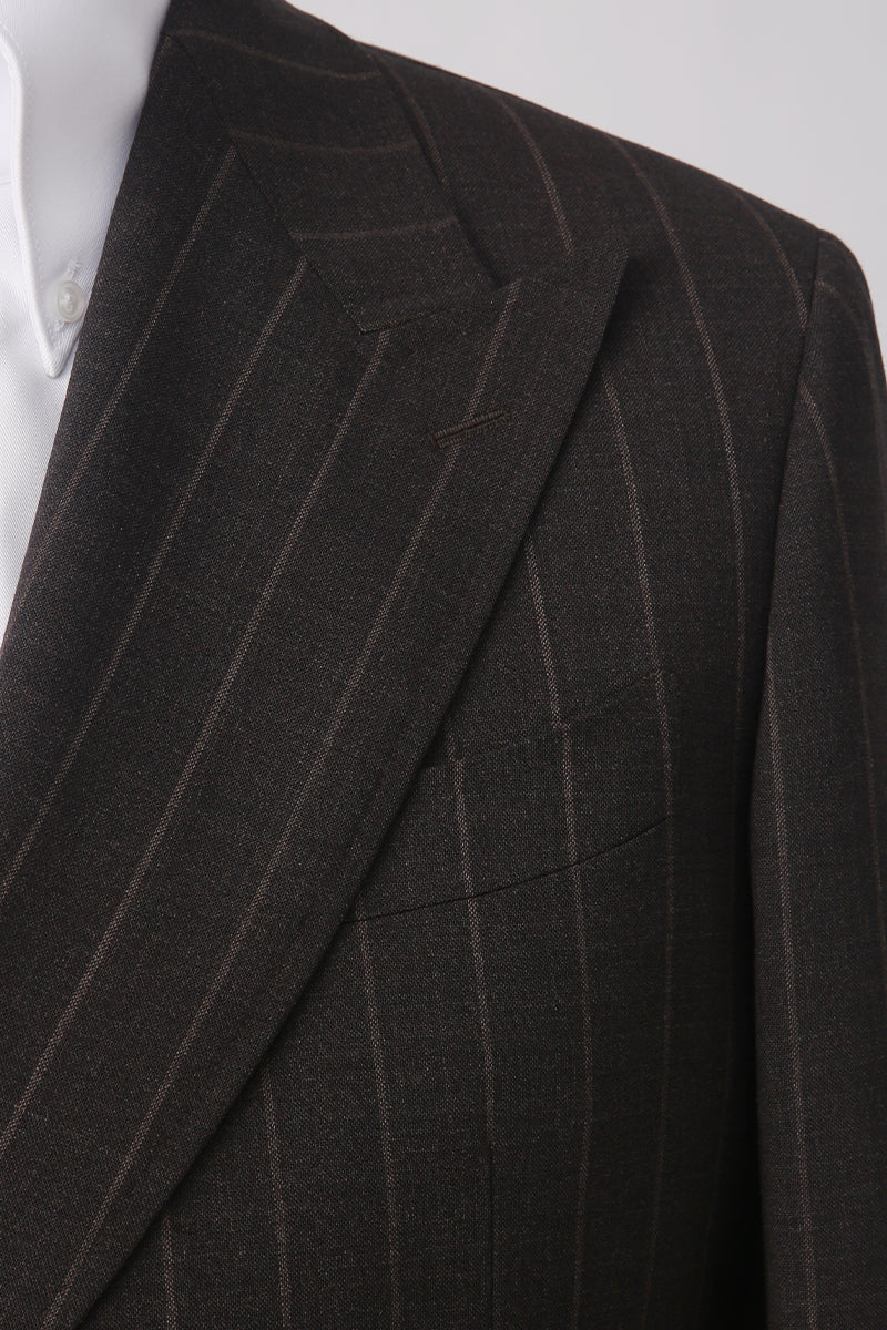 The Brown Winter Pinstripe DB Suit