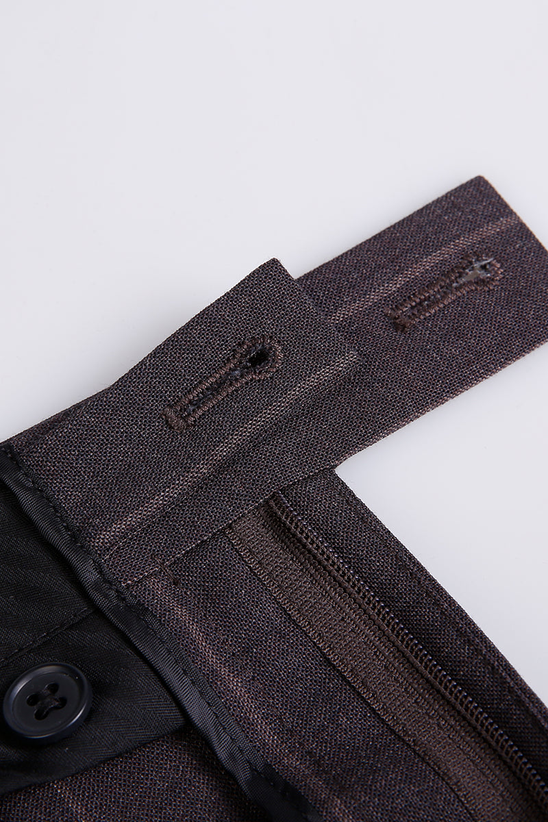 The Brown Winter Pinstripe DB Suit