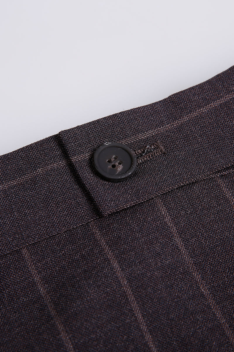 The Brown Winter Pinstripe DB Suit