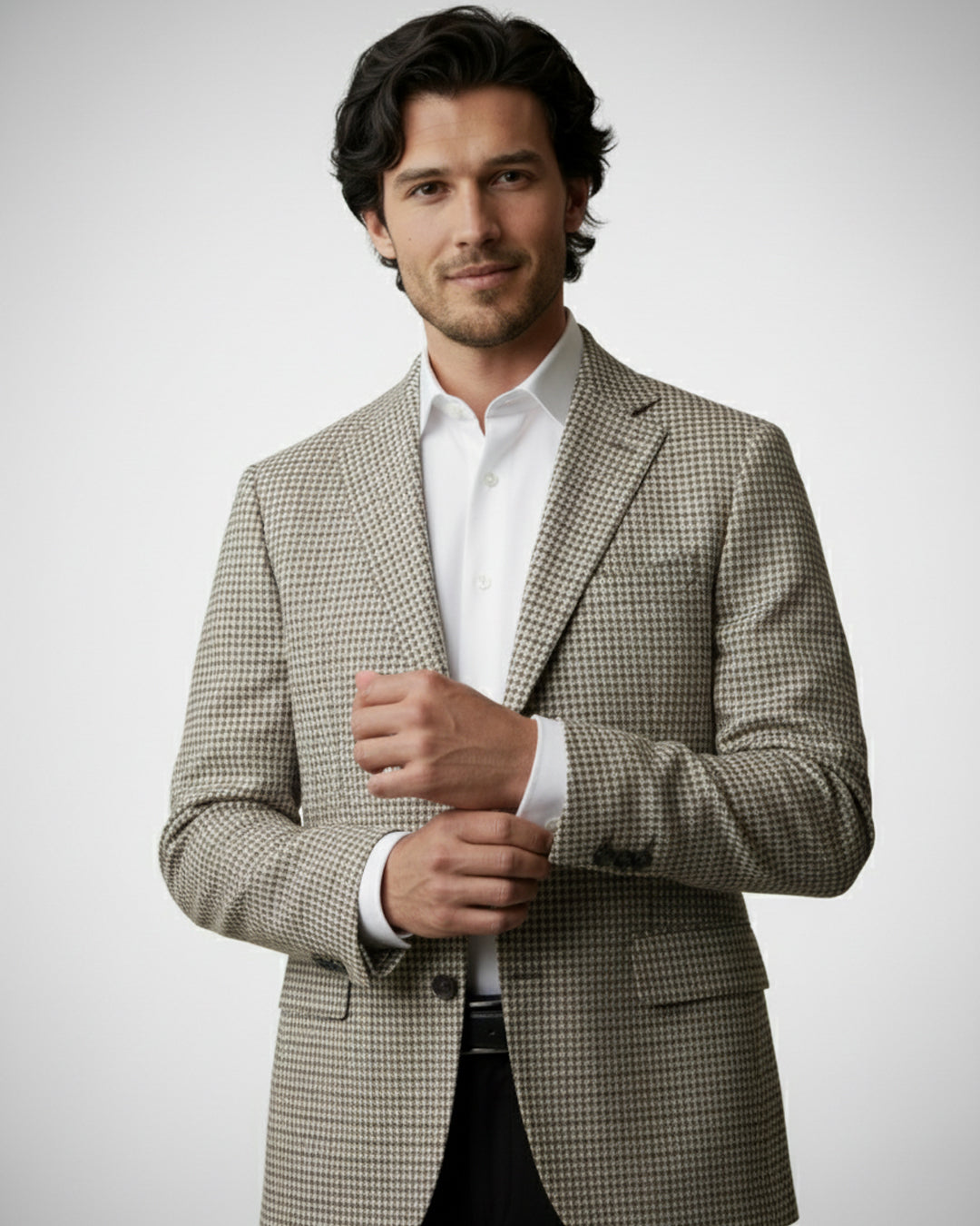 The Taupe Houndstooth Jacket