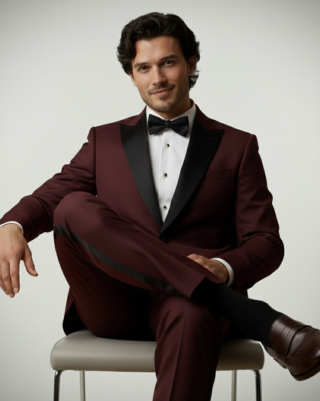 The Burgundy Royale Tuxedo