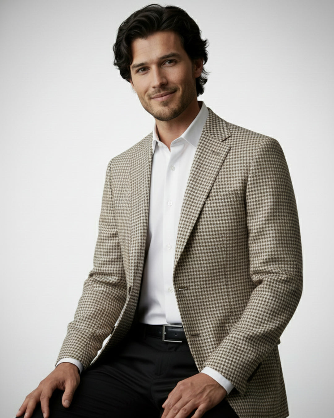 The Taupe Houndstooth Jacket